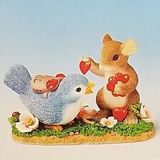 Vtg 1990's Charming Tails Figurine Sending All My Love Fitz & Floyd Silvestri picture