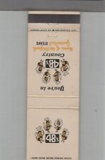 Matchbook Cover You're In 4B's Country Guaranteed Steaks picture