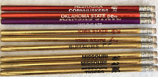 9 Vintage College University Football Team Logos Unsharpened Foil Pencils picture
