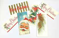 Vintage Hallmark Christmas Cards Santa Bells Merry Christmas Pinecone Lot Unused picture