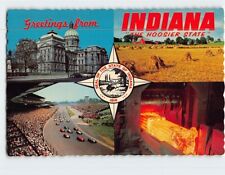 Postcard The Hoosier State Greetings from Indiana USA picture