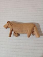 Vintage Artisan Hand Crafted Carved Dog Skinny 3.25