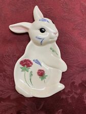 Vtg  Lennox Barnyard collection  “Poppies on the Blue” spoon rest /dish. Easter picture