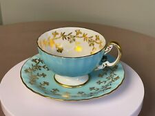 Aynsley tea cup and saucer turquoise picture