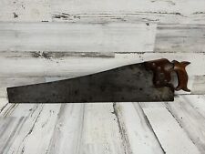 Vintage Henry Disston and Sons 5-1/2 TPI Hand Rip Saw Thumb Hole USA picture