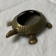 Vintage Brass Turtle Small Trinket Jewelry Dish NO Lid 3” picture