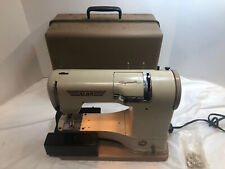 Vintage Elna Supermatic Portable Brown Sewing Machine Case - Parts Repair NO ARM picture