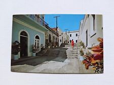 Puerto Rico Postcard San Juan Step Street PR Vintage, Posted 1976 picture