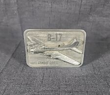 B-17 Flying Fortress WWII Fighter Plane Belt Buckle 1980s Grandpa Core picture
