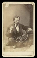 1860s Nevada photo man smoking unusual hookah opium pipe Rare California picture