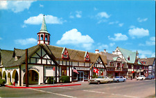 Vintage 1960's Copenhagen Drive Main Street Solvang California CA Postcard  picture