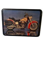 Harley Davidson 15 x 21 Blue Red Motorcycle Wooden/laminate Picture Wall Hanging picture