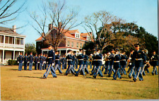 Vintage 1950s Military Parade at Fort Monroe Blue Civil War Virginia VA Postcard picture