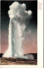 Yellowstone National Park Old Faithful Geyser c1907 Vintage Postcard picture