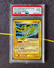 Gold Star Jolteon Holo 2007 EX Power Keepers Pokemon Card PSA 9 MINT RARE picture