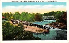 Vintage Postcard- A crowd at Keshena Falls, WI UnPost 1930s picture