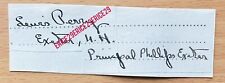 Phillips Exeter Academy Lewis Perry 8th Principal 1914–1946 Signed Cut Out picture