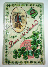 Antique Dear Old Ireland St. Patrick's Day Postcard Green Clovers Posted 1910 picture