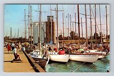 Michigan City IN-Indiana, Washington Park, Docks, Vintage Postcard picture