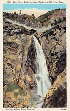 Ouray Silverton Telluride CO Colorado Bear Creek Falls Waterfall Vtg Postcard B9 picture