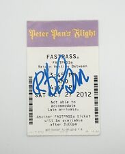 Bob Gurr Disney Imagineer Autographed Disney Peter Pan’s Flight Fastpass picture