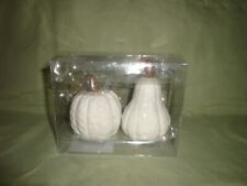 Cute New White Pumpkin and Squash Salt and Pepper Shakers-Fall-Farmhouse--(B) picture