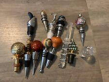 Lot of Wine Bottle Metal Toppers Stopper Christmas Tree Golfer  +++ picture