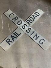 Authentic Vintage 60” X 9”  Railroad Crossing Sign - DOUBLE SIDED picture