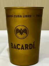 1xBacardi Cuba Libre Gold Drinking Cup1900 Used Look Glass Original Mule Cup picture