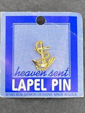 Vintage Bob Siemon 'Heaven Sent' Anchor Lapel Pin Hat Pin 1993 picture