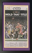 LSU Tigers 2019 Football National Champion New Orleans Advocate Framed Newspaper picture