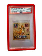 PSA 10 - Dragonite #D158 - Super DX Gold Amada Pokemon Stickers POP 12 picture