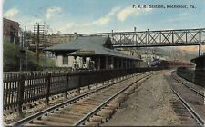 Pennsylvania Railroad PRR Station Rochester Pennsylvania 1917 Postcard picture