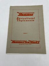 1919 Hummer Plow Works Agricultural Implements Product Catalogue RARE picture