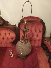 Luxury Crystal And Brass Table  Lamp Underwriters Laboratory Brass Accents picture