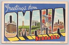 Omaha Nebraska, Large Letter Greetings, Vintage Postcard picture