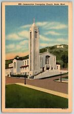 Immaculate Conception Church, Butte, Montana - Postcard picture