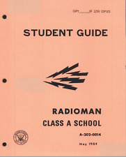 600 page May 1984 Navy Radioman A School Student Guide A-202-0014 Manual on CD picture