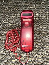 Vtg 90’s Retro Transparent, Clear Phone Bell Equip. Sonecor Red Trimline Cord picture