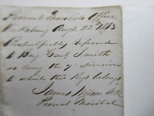 Rare 1863 Civil War Document, Vicksburg Miss, Gen Smith, Wilson, Provost Marshal picture