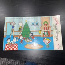Vtg Peanuts Christmas Puzzle Greeting Hallmark Card Holiday Mail NIB Charlie B picture