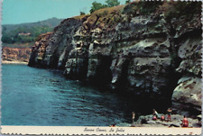 La Jolla CA Seven Caves Cliffs Rocky Pacific Coast C1960's Vintage Postcard picture