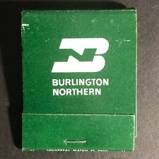 Vintage Burlington Northern Railroad Full Matchbook 20-Strike NOS c1970's-80's picture