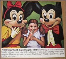 1977 Walt Disney World Florida Print Ad Clipping Mickey Mouse Minnie Mouse picture