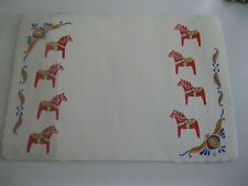 Vintage Scandia Paper Placemats Dala Horse The Erving Line 16 Count 10