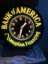 Bank Of America Neon Clock, Glo-Dial. Vintage 50’s Flawless Condition. picture