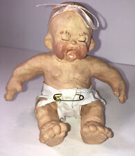 HANDCRAFTED VINTAGE CAST ART BABY FIGURE CA 1993 picture