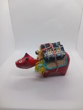 Vintage Hand Made & Painted Japanese Akabeko Swaying Red Ox/Cow/Bull Bobble Head picture