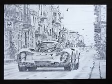 1968 Targa Florio Race PORSCHE 907 Vic ELFORD Nicholas WATTS Art Print 10x14 picture