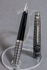 PILOT Fountain Pen Elite Black Steel Grid Nib F H176 18K-750 Vintage 